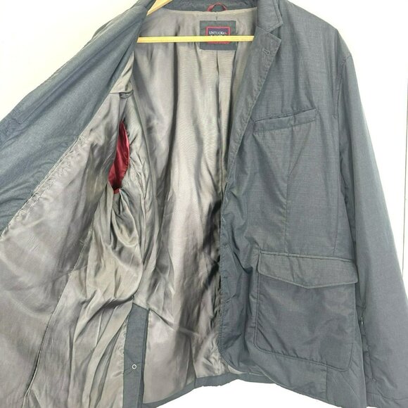Untuckit Caladoc Jacket Mens XL Gray Sports Coat Blazer Button Zip Travel Puffer - Picture 5 of 7